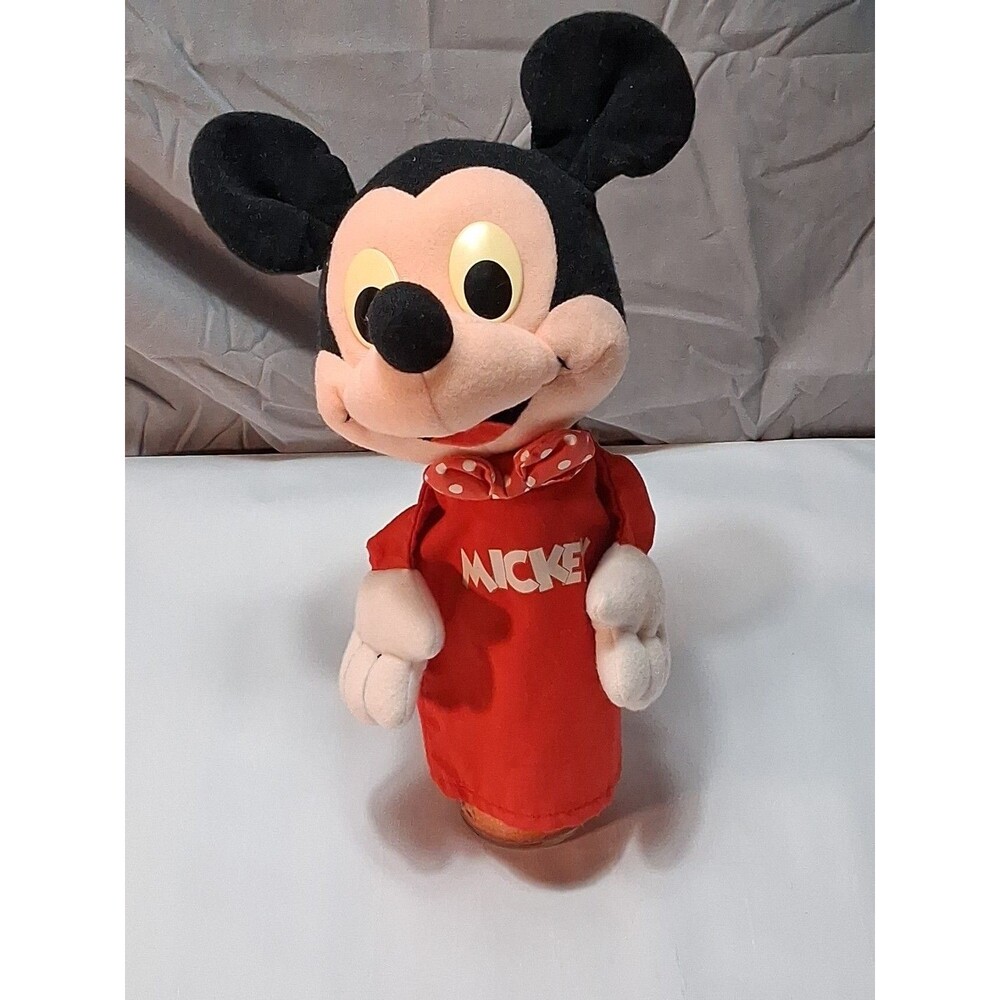 Disney Playskool 12" MICKEY Mouse Plush Head Hand Puppet Toy Vintage